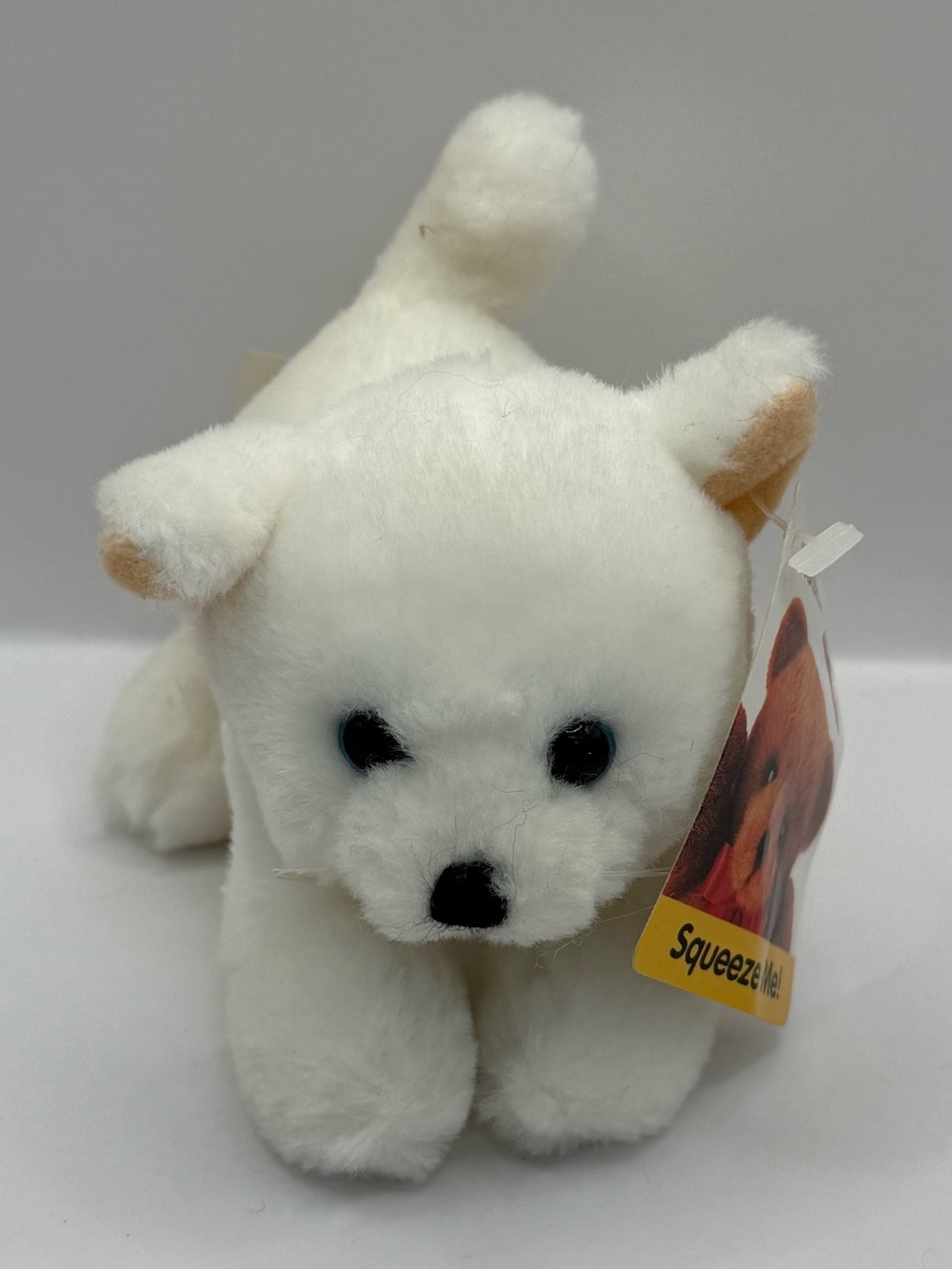 Vintage Dakin White Kitty Plush Stuffed Animal